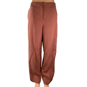 NEW Zara Womens Brown High Rise Wide Leg Straight Baggy Trousers Pants Size M